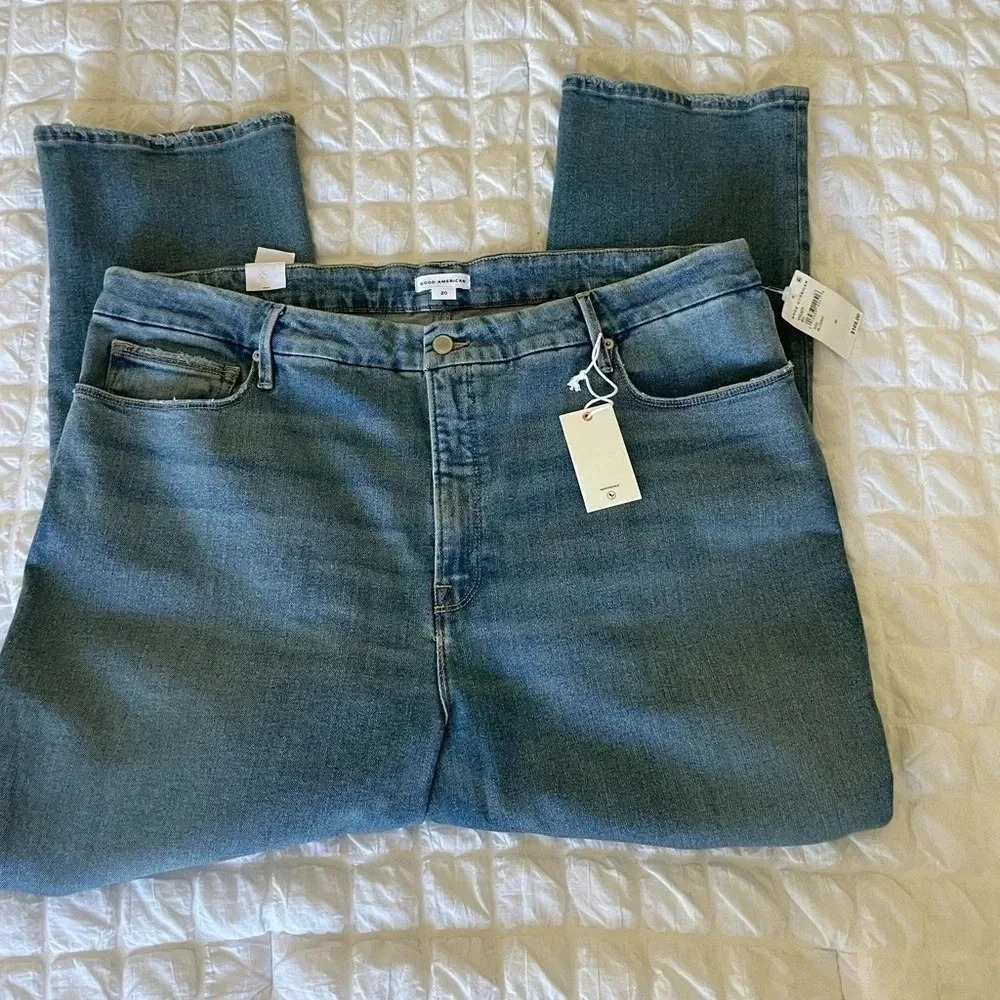 Good American good vintage straight leg denim